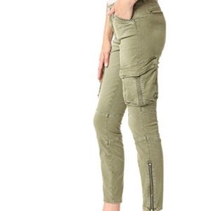 L’agency army green cargo pants